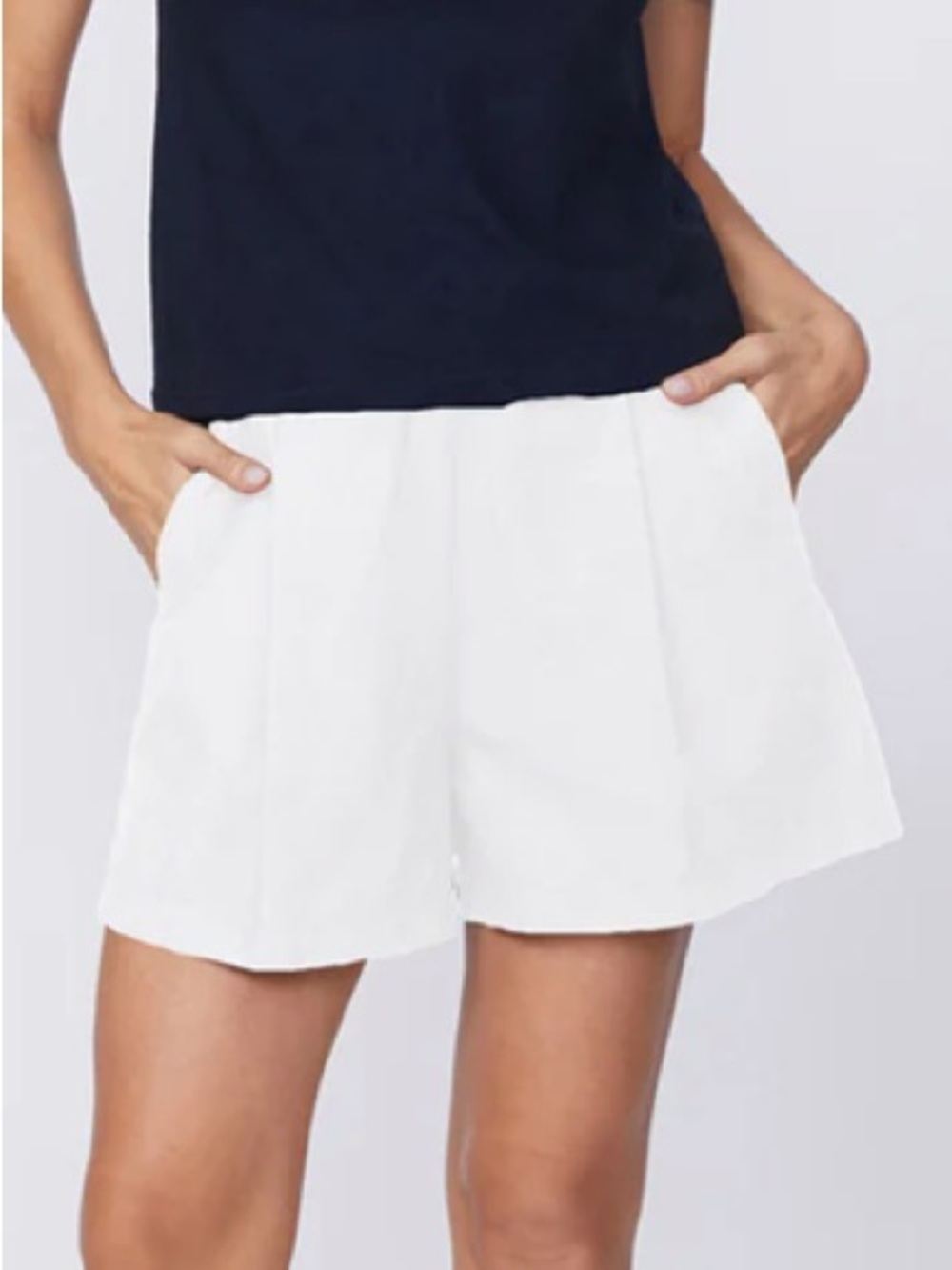 STATESIDE Fine Poplin Casual Short in White